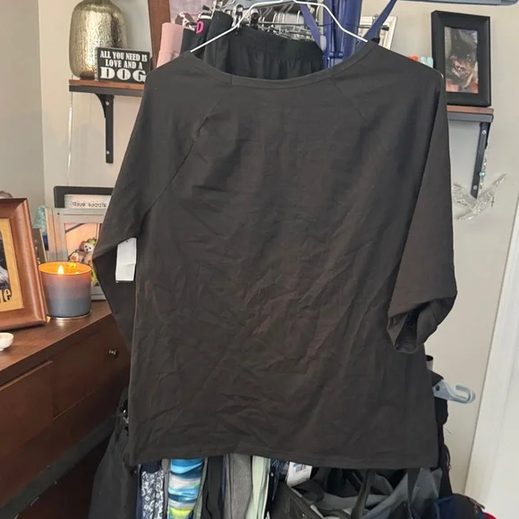 Hanes Charcoal Long Sleeve Shirt - Picture 3 of 3